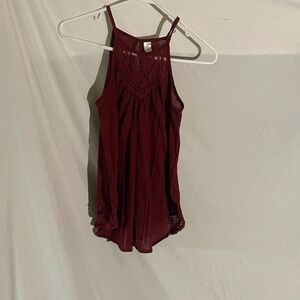 Burgundy tank top